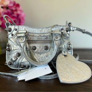 Balenciaga Neo Cagole Mini Metallized Tote Bag